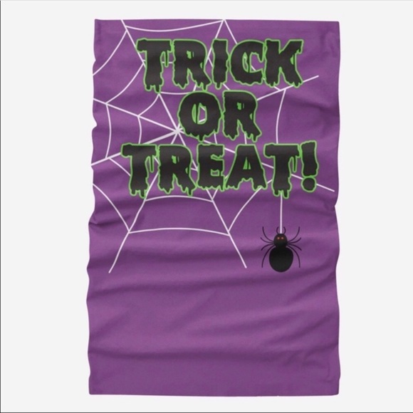 HALLOWEEN TRICK OR TREAT neck gaiter wristband headband and ponytail holder NWT - Picture 1 of 4
